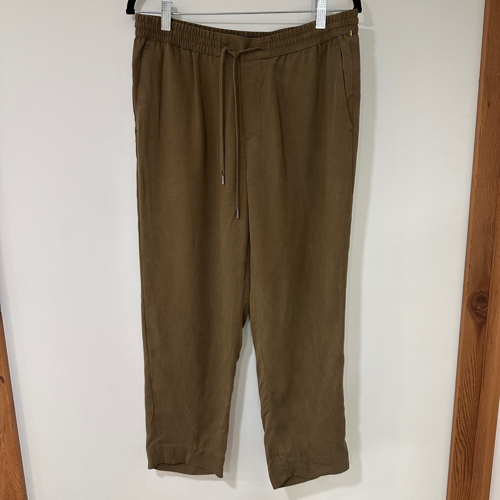 Banana Republic Lyocell Drawstring Jogger Pants Mens M Brown Elastic Core/Earth
